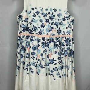 Primark Blue and Cream Floral Kids Dress